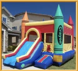 Crayon Combo Bounce House w/ Slide
